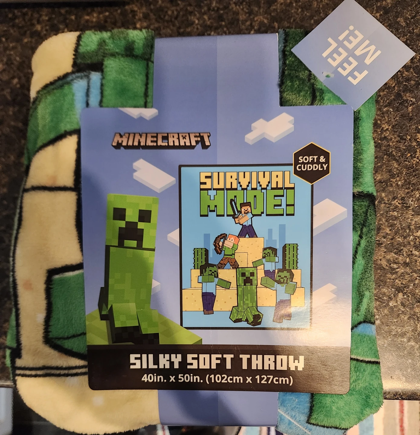 Minecraft Survival Mode Silky Soft Throw Blanket