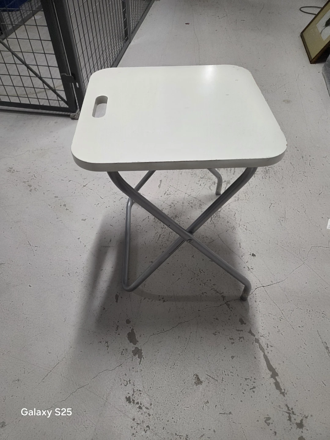 White Folding Tray Table - photo 3