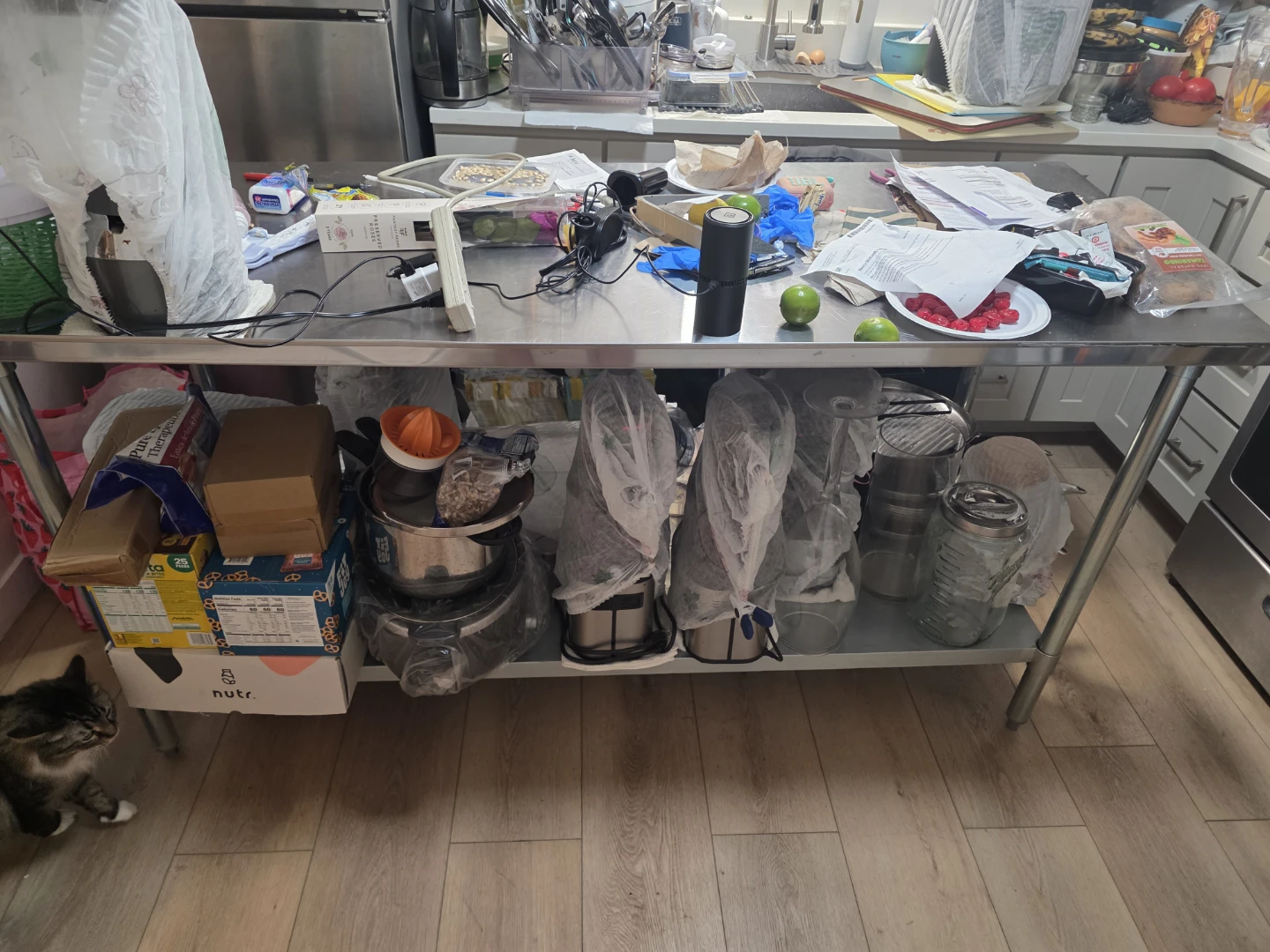 Professional kitchen prep table