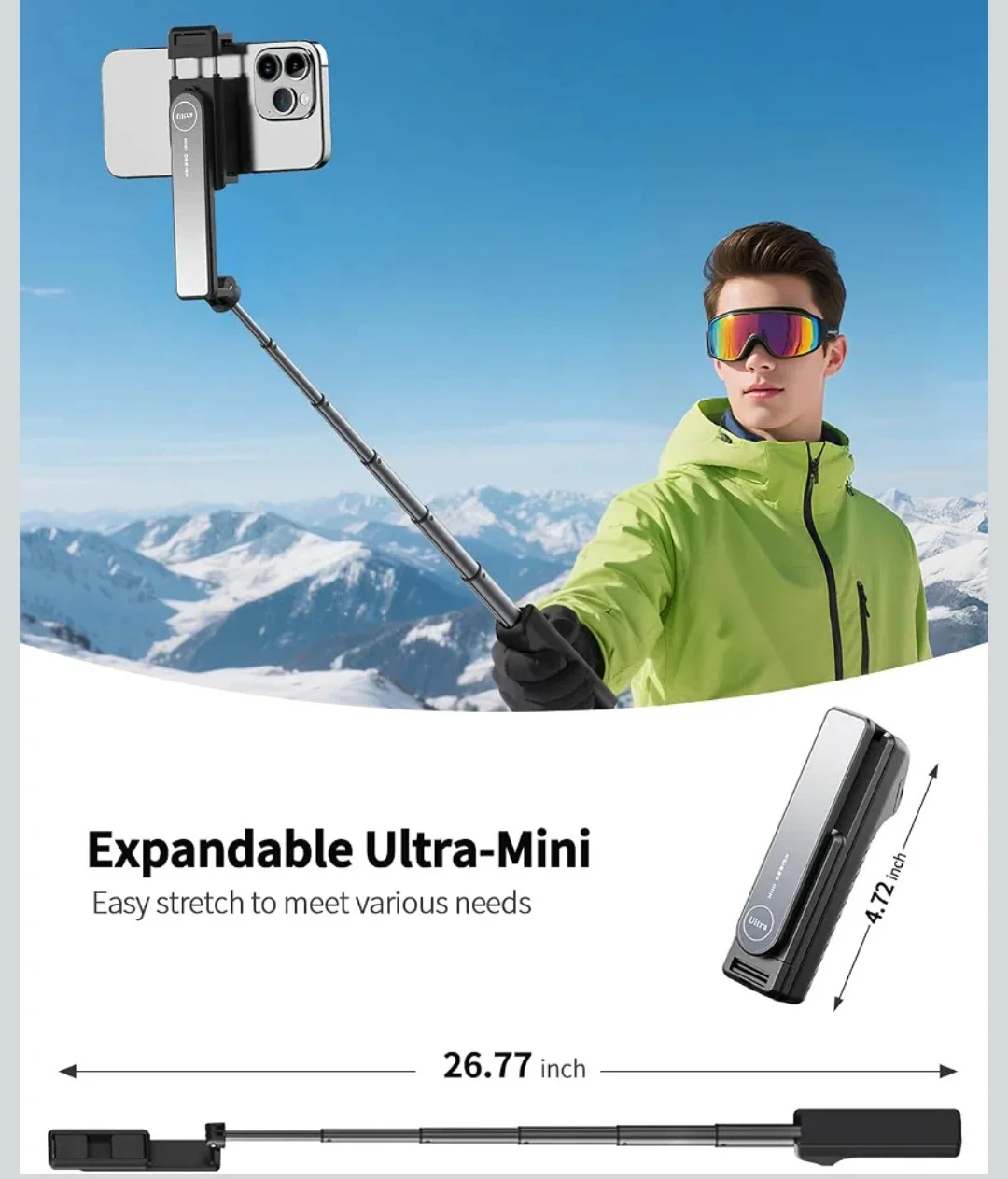 i8 Selfie Stick with Wireless Control