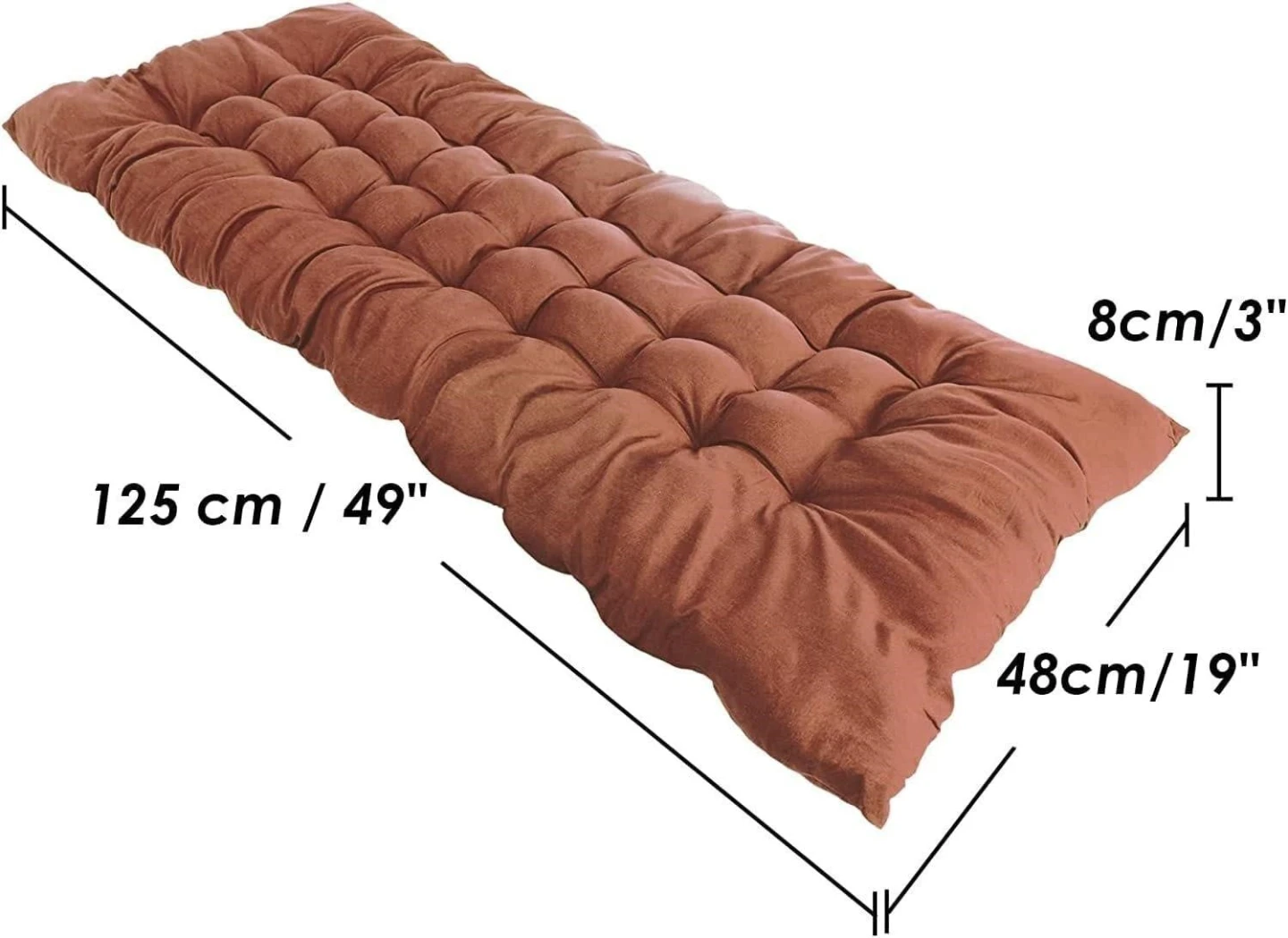 Tufted Lounge Chair Cushion - Brown - photo 2