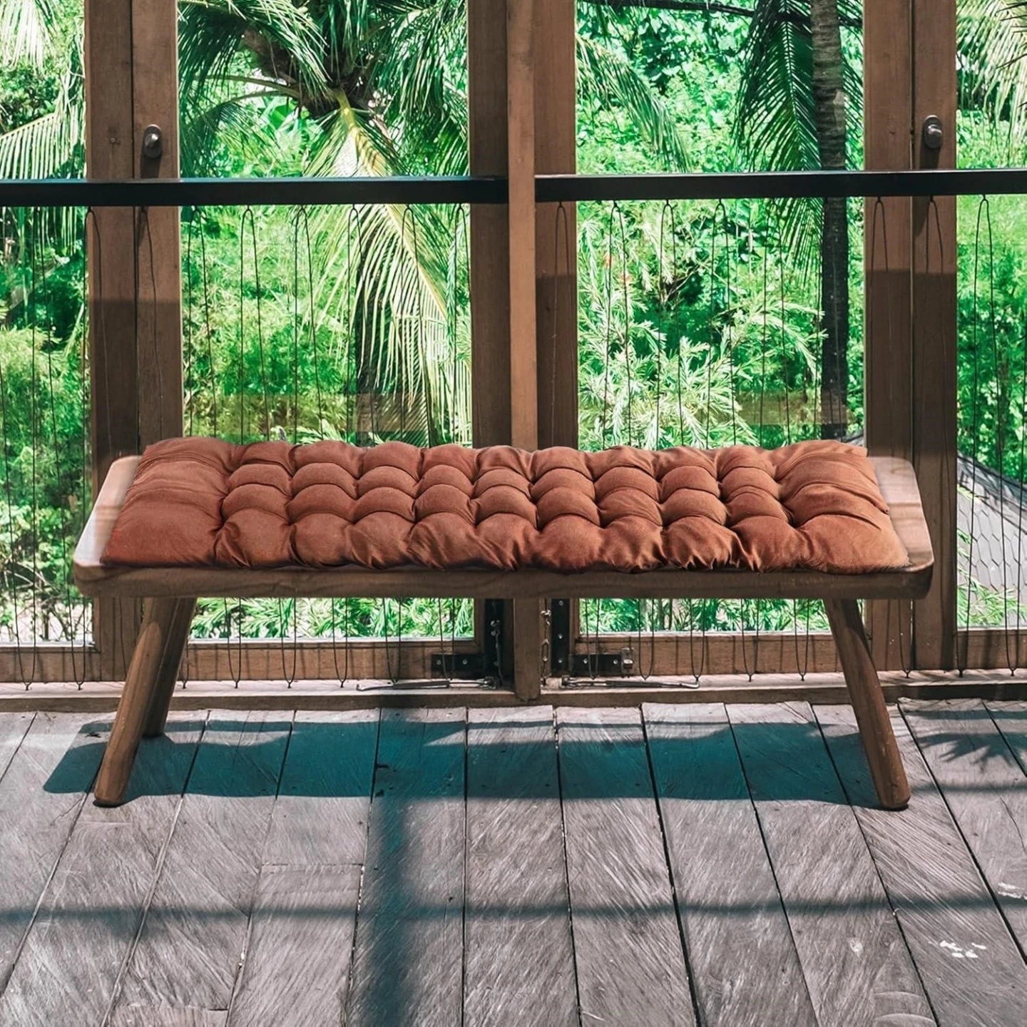 Tufted Lounge Chair Cushion - Brown - photo 3