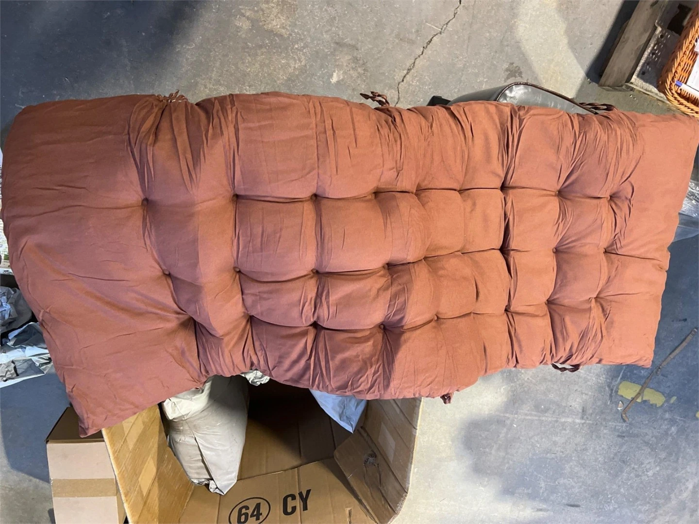 Tufted Lounge Chair Cushion - Brown - photo 4
