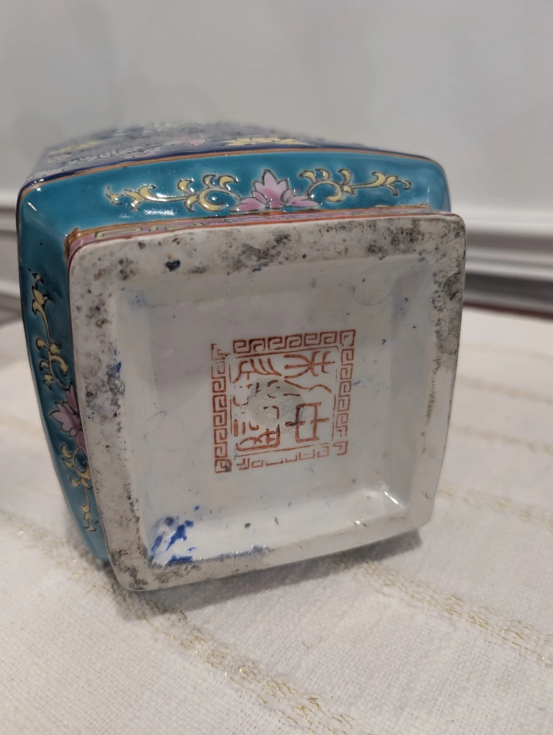 Macau Chinese Porcelain Vase  Floral Flowers - photo 5