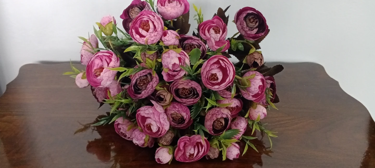Artificial Pink Rose Bouquet