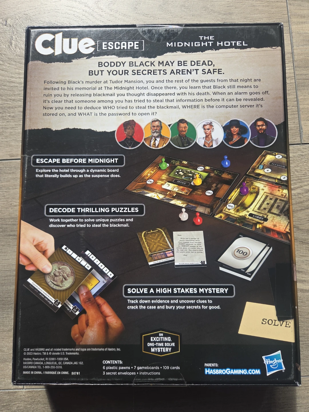 NEW -  Never Open - Clue Escape: The Midnight Hotel Board Game - photo 2