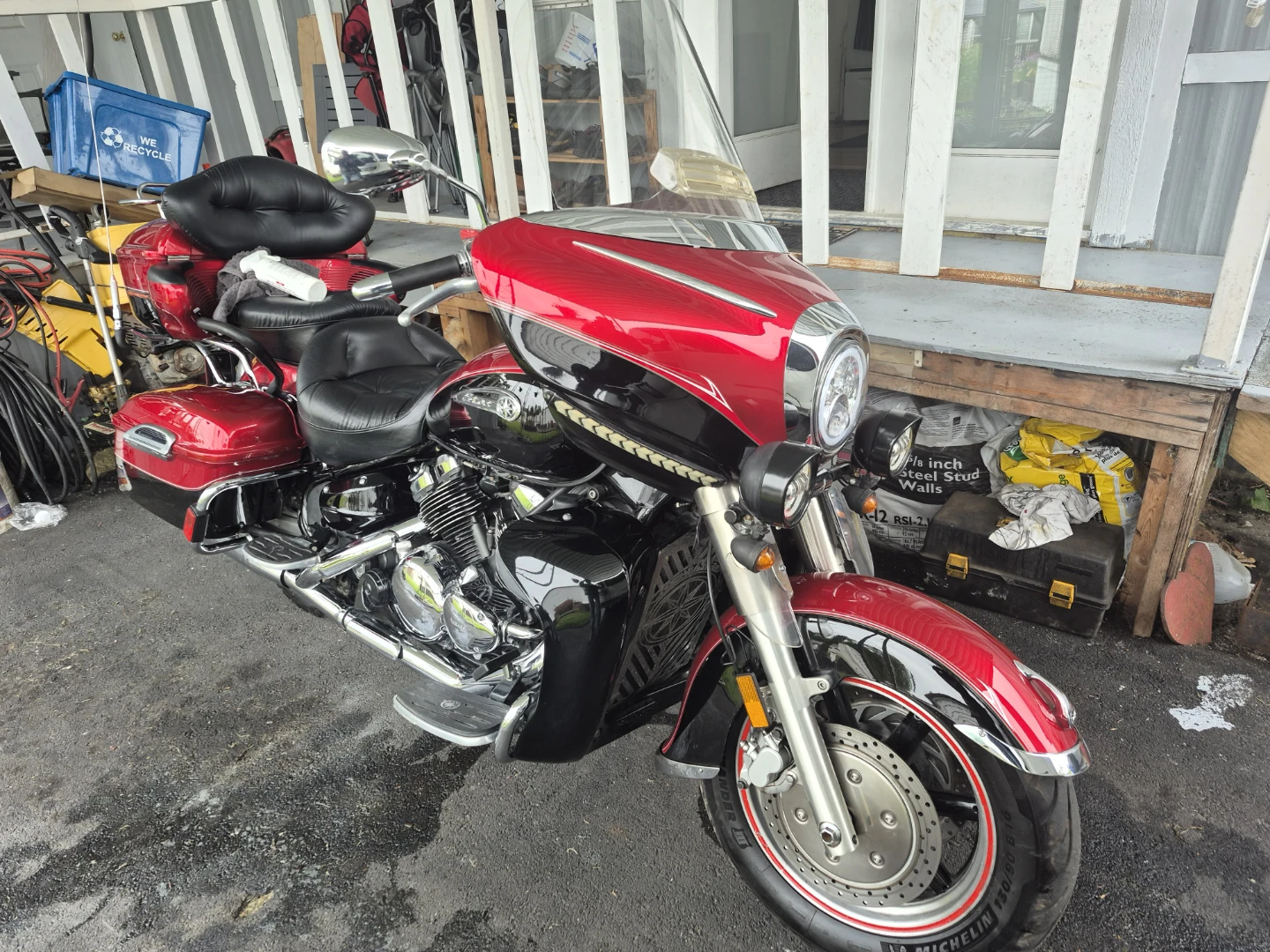 Red & Black Yamaha Motorcycle