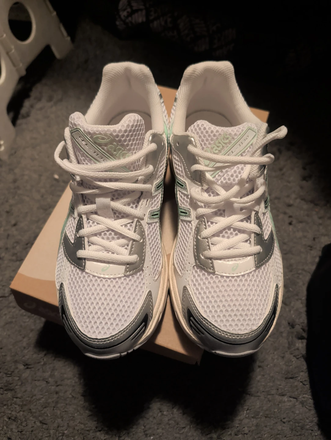 ASICS GEL-1130 White/Mint Tint Running Shoes - photo 3