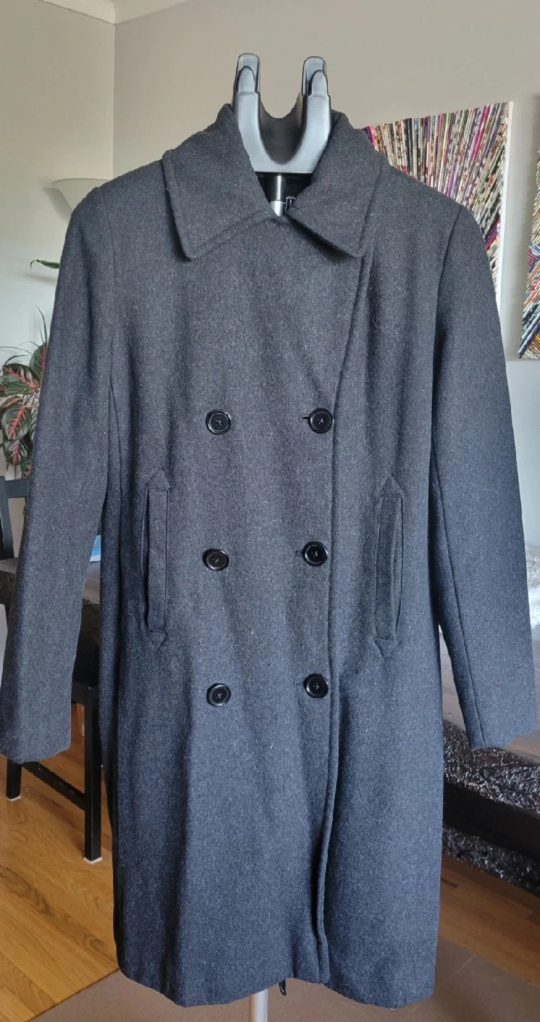 GUC Jacob Women's Charcoal Grey Peacoat Size S ⚽