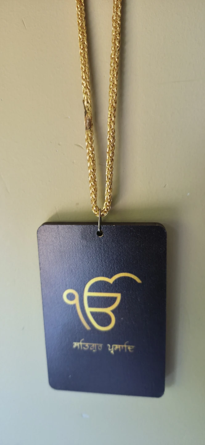 Wooden Punjabi Sikh Car Hanging Ornament - photo 4
