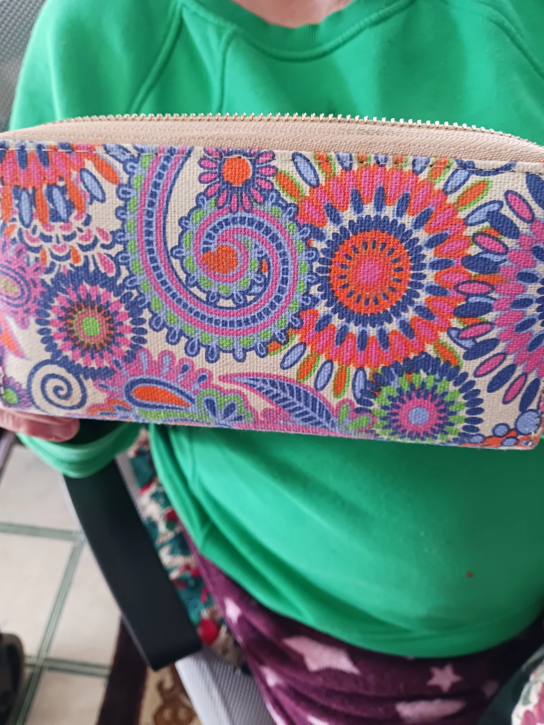 Wallet with colourful floral pattern - photo 3
