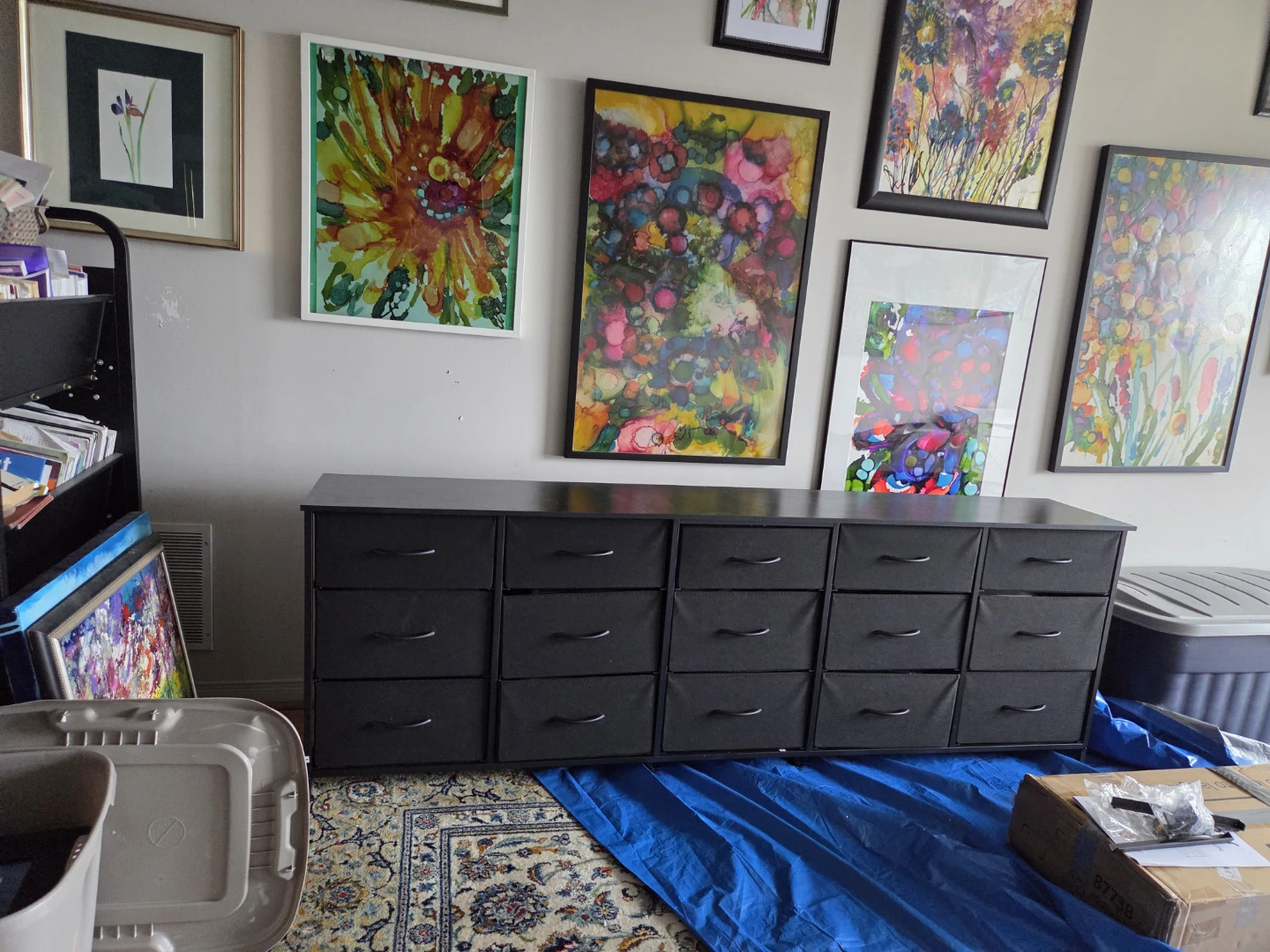 Black 16-Drawer Storage Unit - photo 2