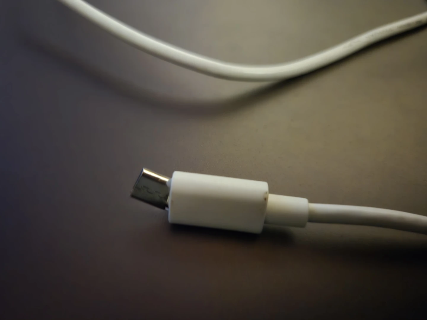 White USB Charging Cable -- end is coming out, see pics