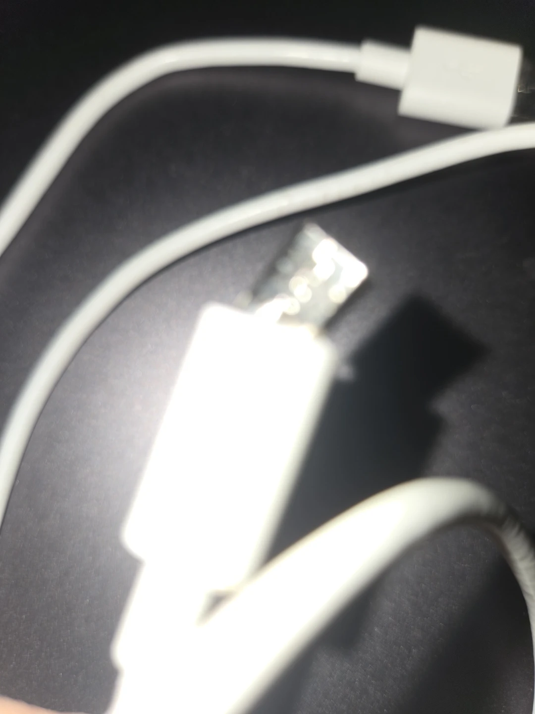 White USB Charging Cable -- end is coming out, see pics - photo 4