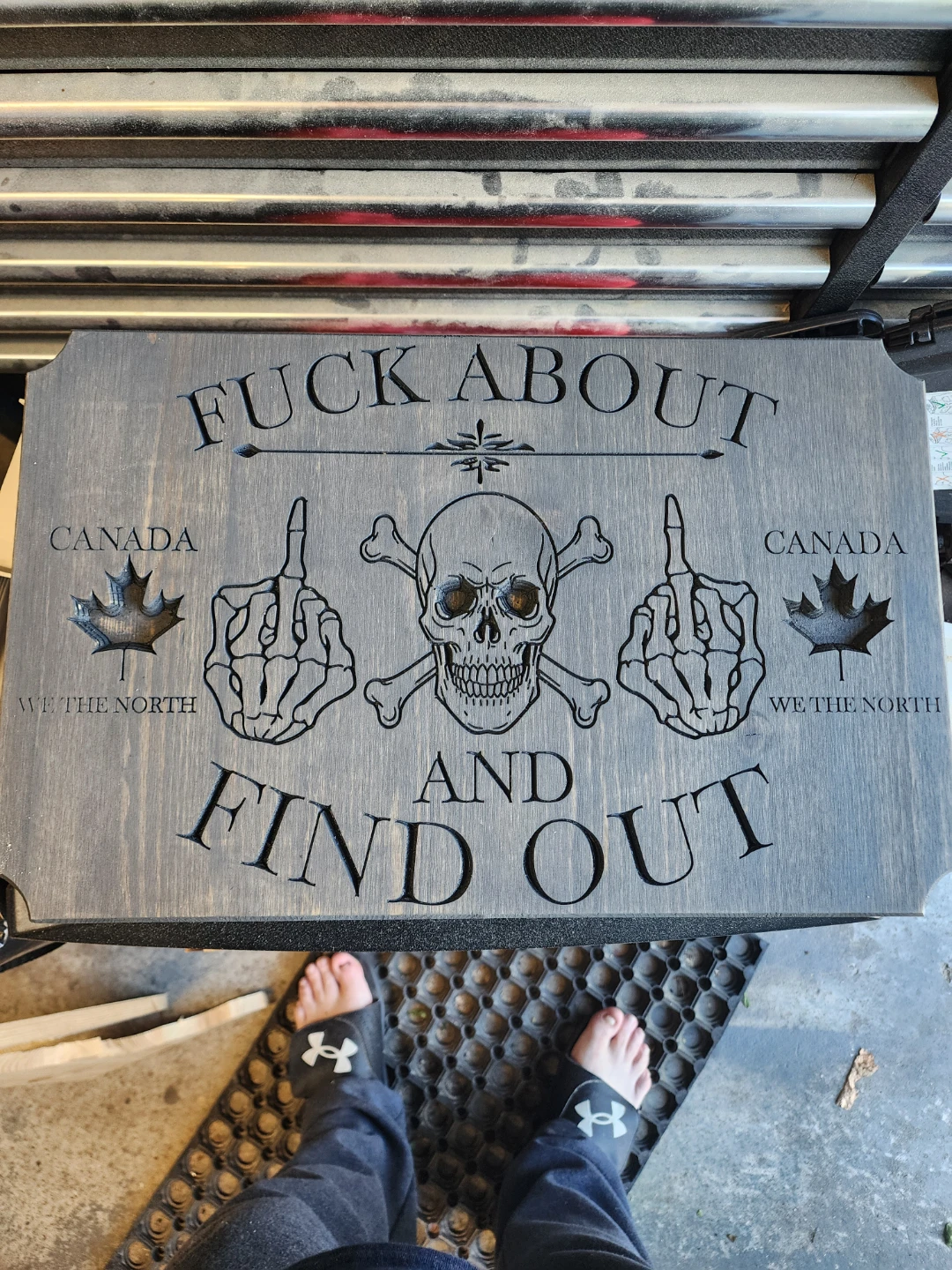 Wooden Sign - Fuck About
