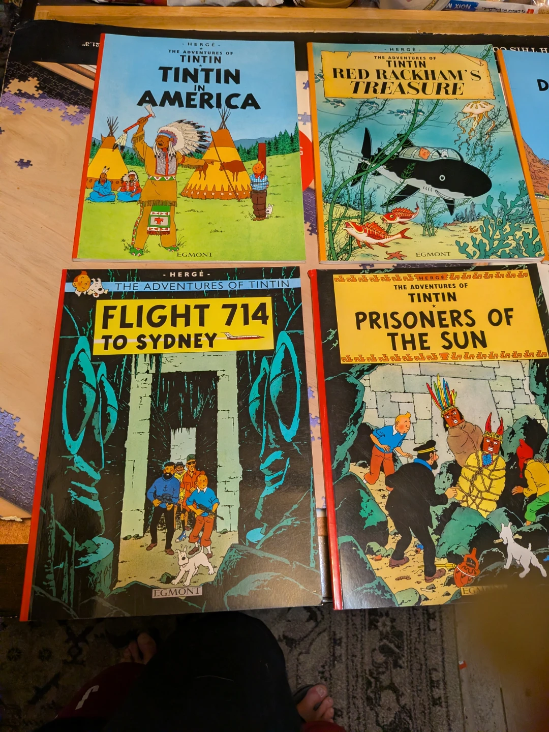 The Adventures of Tintin Books by Hergé lot of 6