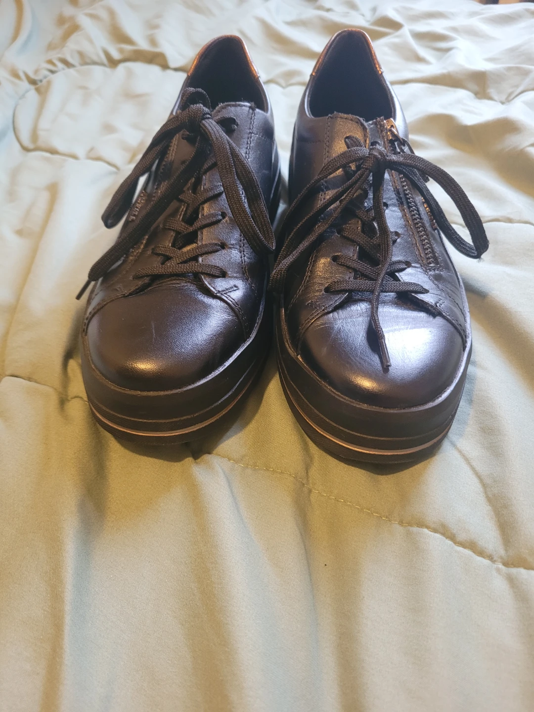 Black leather Remonte sneakers sz39/8US summer urban chic - photo 2