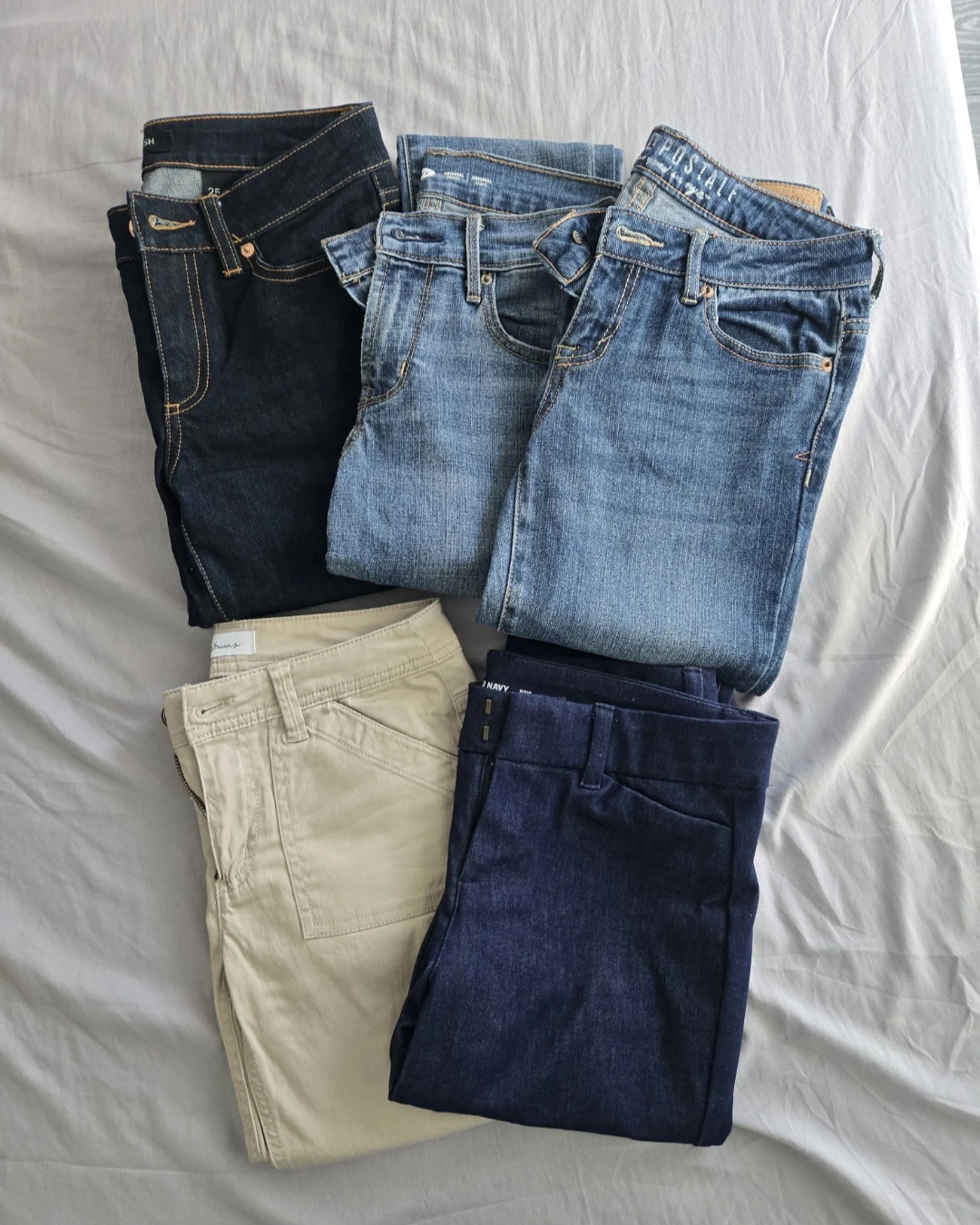 5 pairs of pants/skinny jeans - Size 0 ⚽️