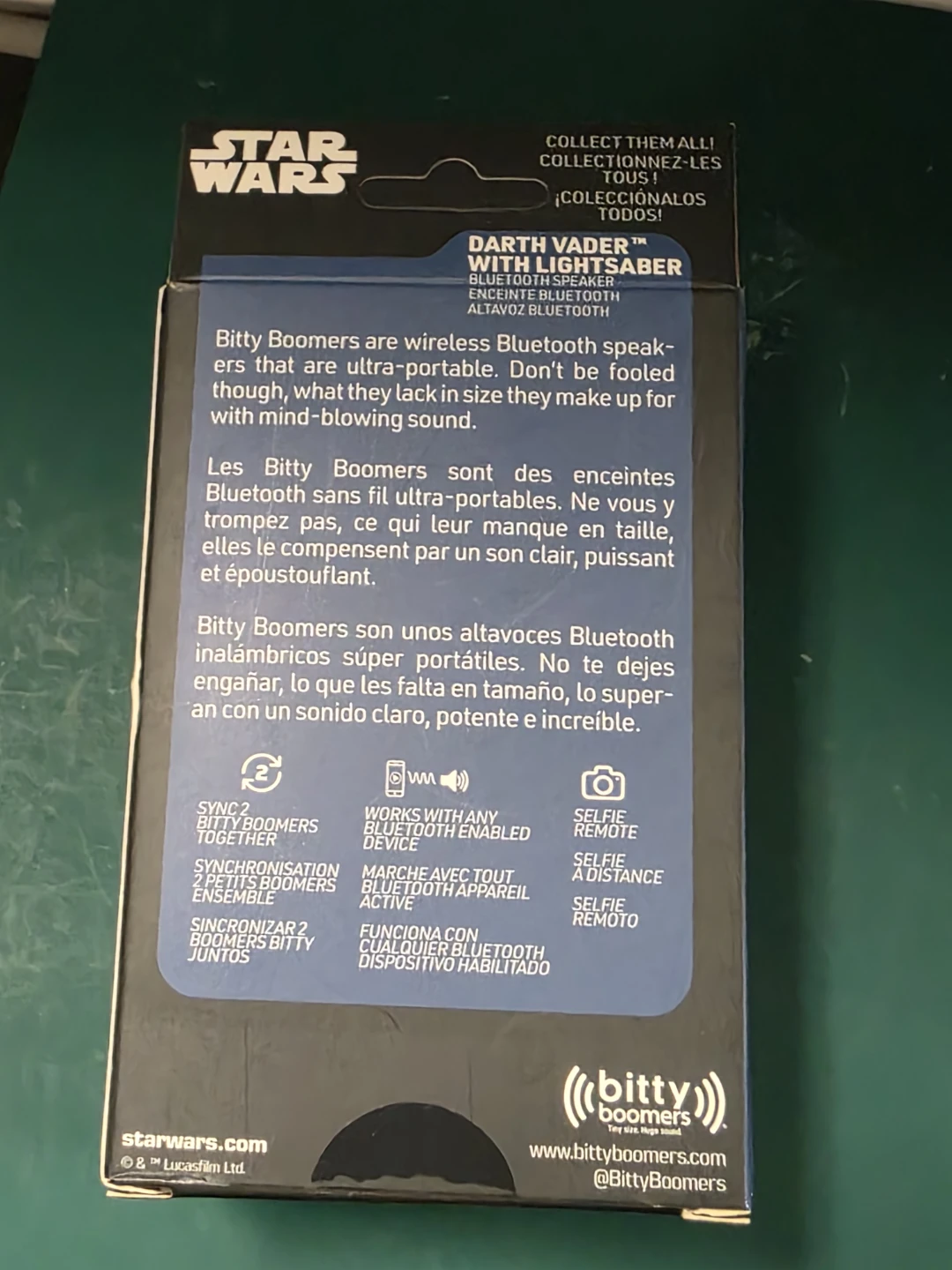 Bitty Boomers Star Wars Darth Vader w/ Lightsaber Speaker - photo 3