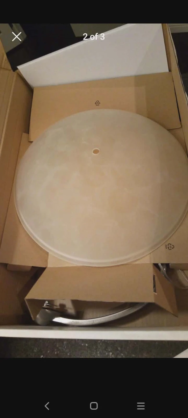 Ceiling light fixture brushed nickel 14" ⚽ - photo 3