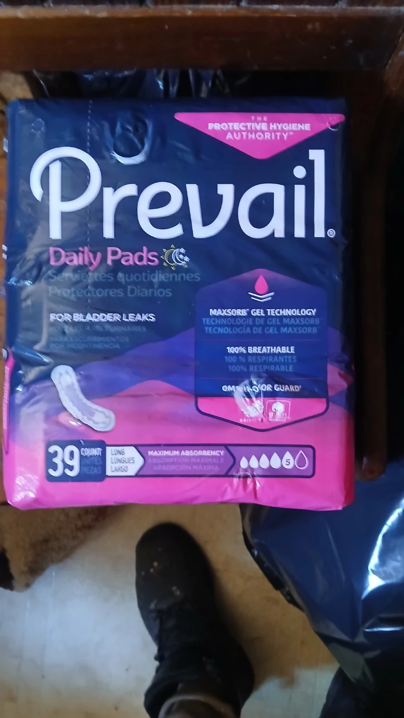 Prevail Daily Pads - Long - 39 Count. Box