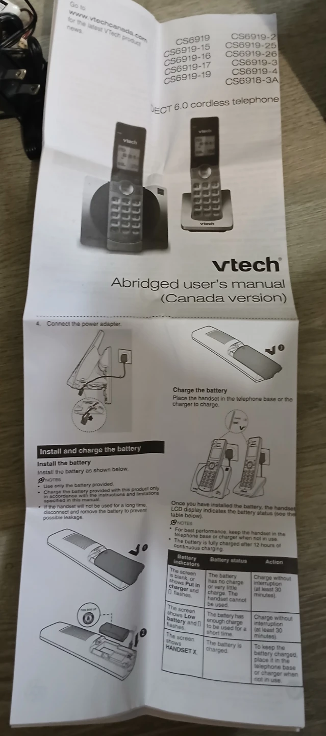 VTech 4 Handset Cordless Phone System - photo 4