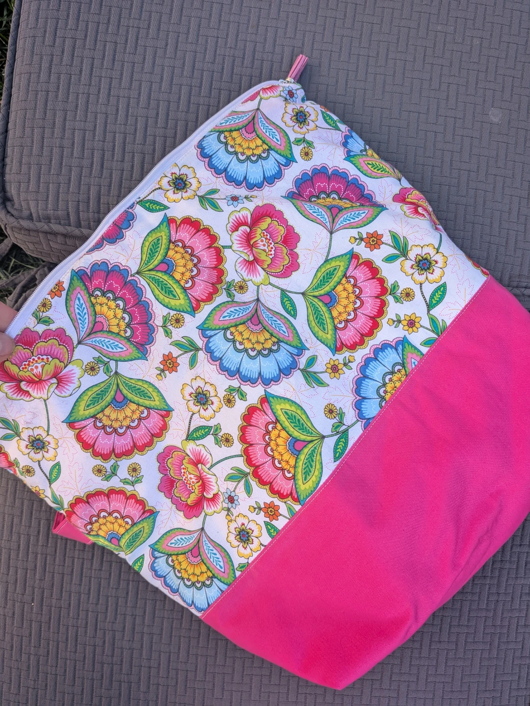 JOJO BAGS knitting/crochet  tote bag with floral print - photo 5
