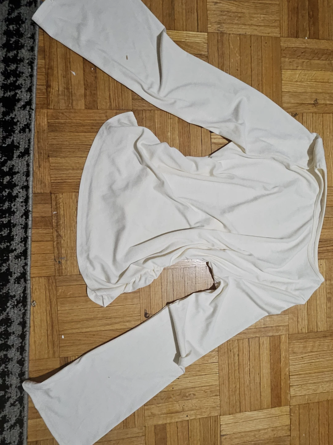 Cream long sleeve top