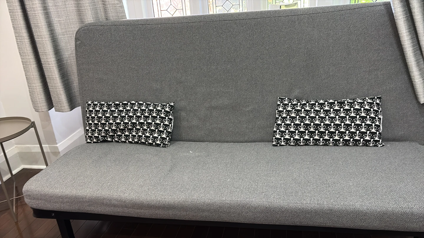 Decorative Throw Pillows - Black and White Cat Pattern