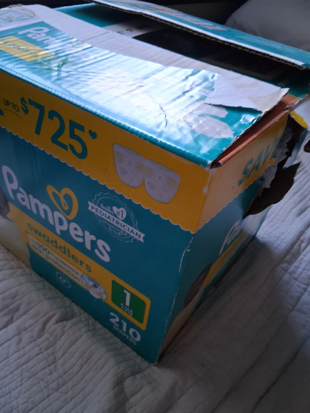 Pampers Swaddlers Size 1 Diapers - 210 Count - photo 2