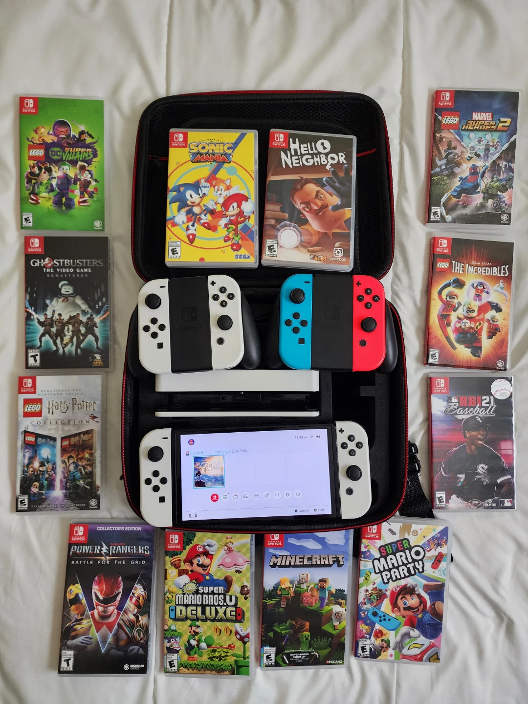 OLED Nintendo Switch Bundle with 13 Games and Accessories