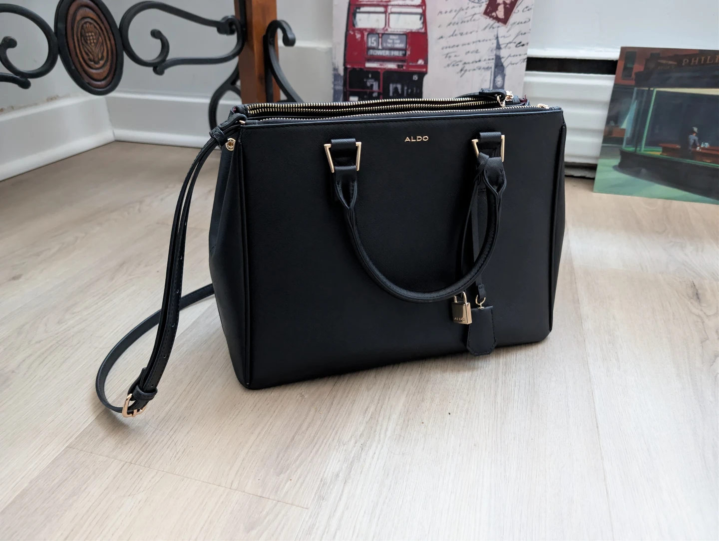 ALDO Naneverrx Black Satchel Bag – Chic Work Tote - photo 2