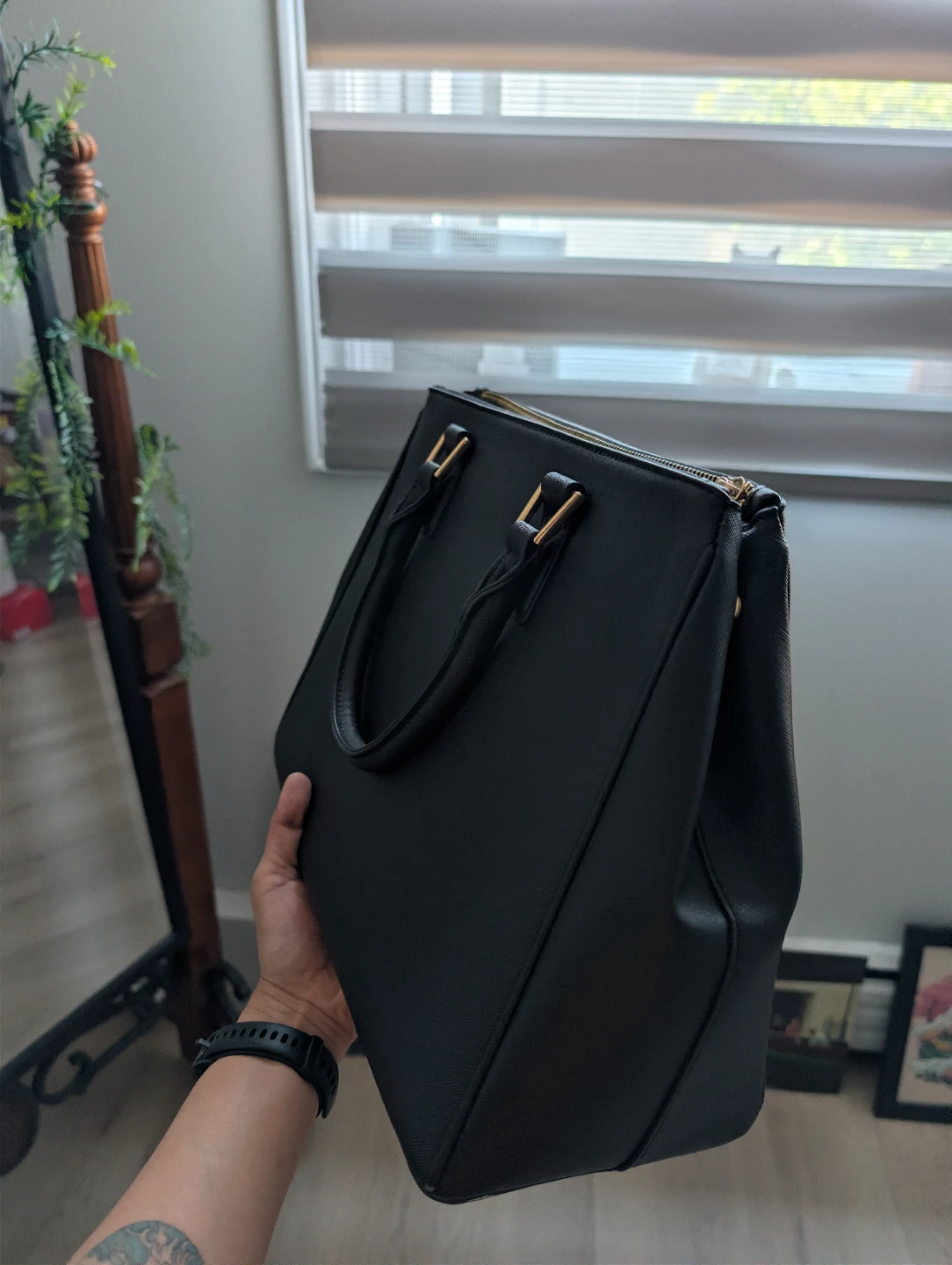 ALDO Naneverrx Black Satchel Bag – Chic Work Tote - photo 4