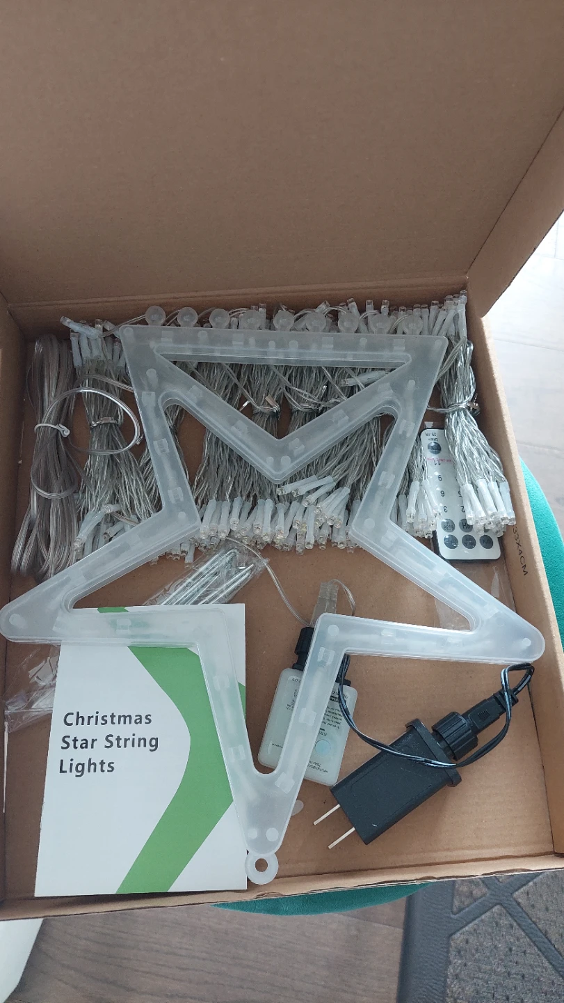 Christmas Star String Lights - Outdoor Waterproof, 11 Modes