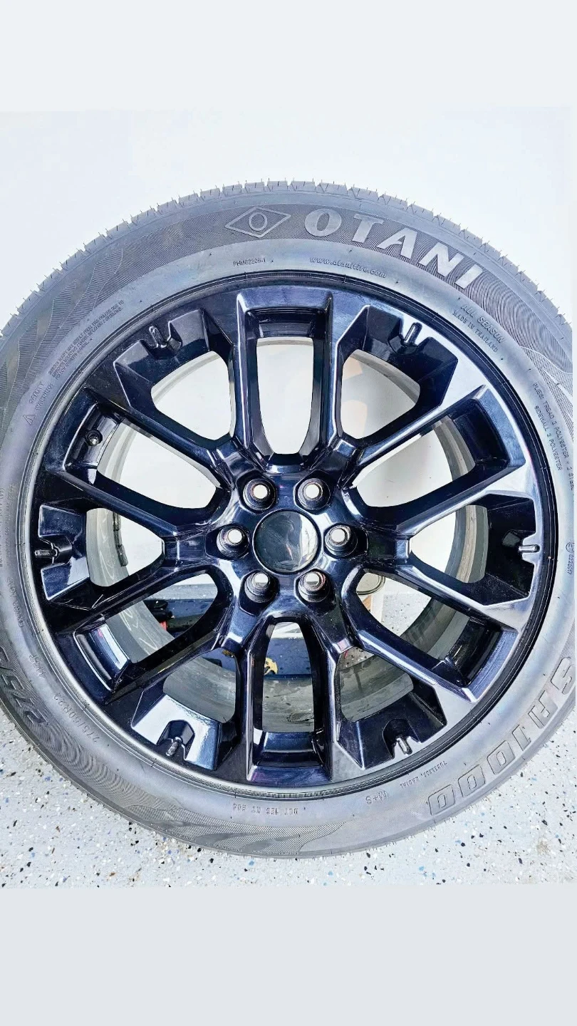 New 22 inch blue chevrolet tahoe rims wheels w new tires 6x139.7