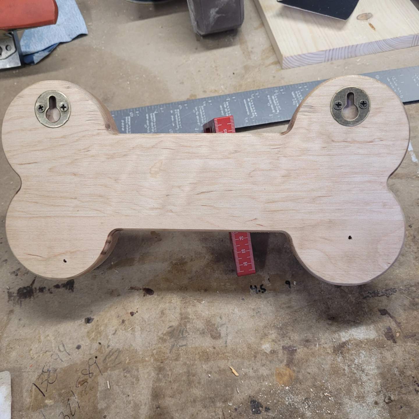 Custom Dog Bone Shaped Wall Hook - Personalized 'Lilly'