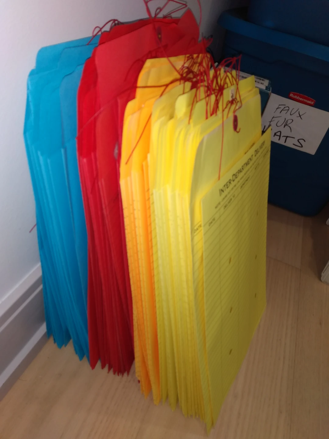 Colorful Inter-Department Delivery Folders