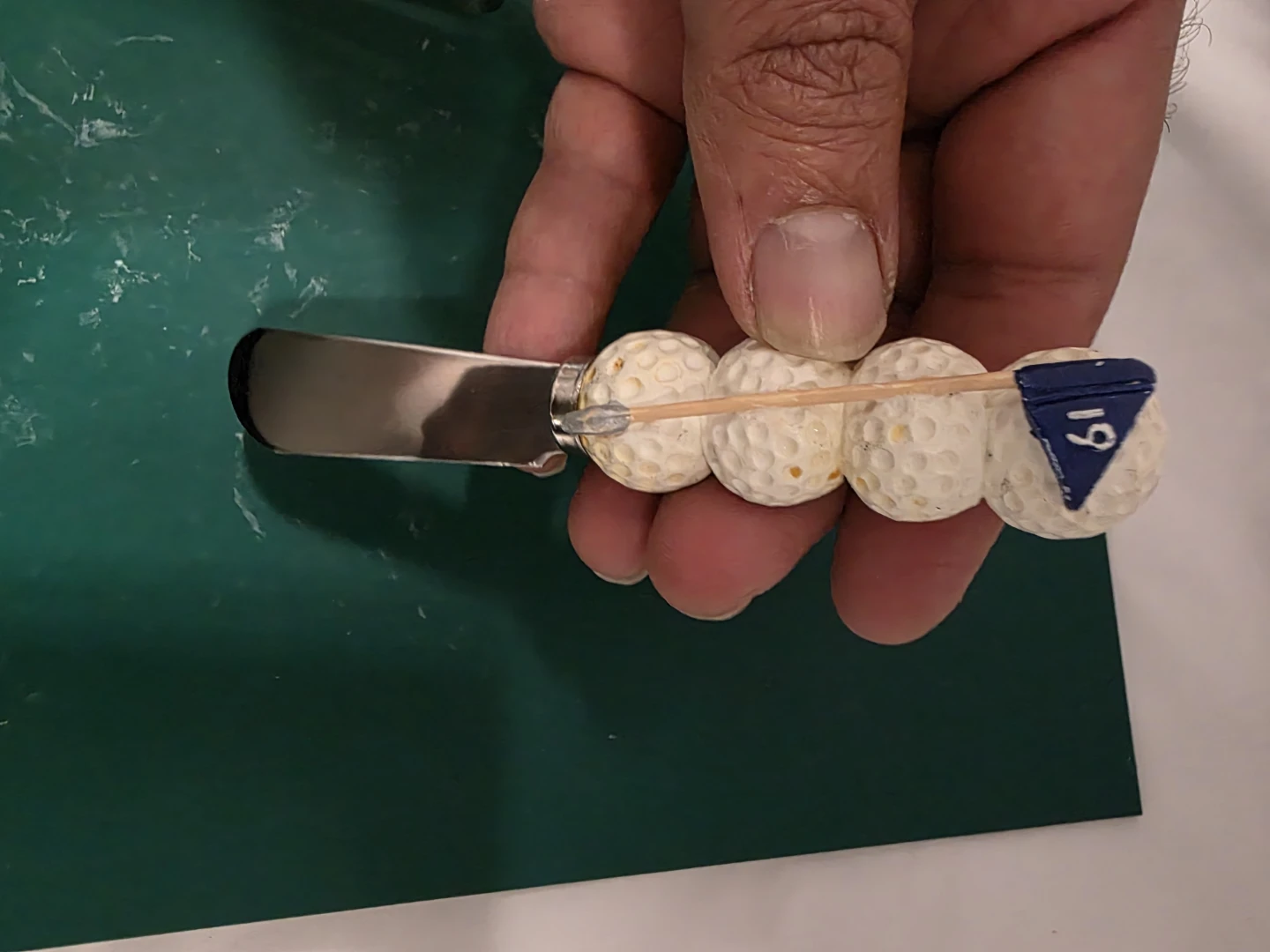 Guy Buffet Stainless Steel Butter Knife Golf Ball Handle - photo 2