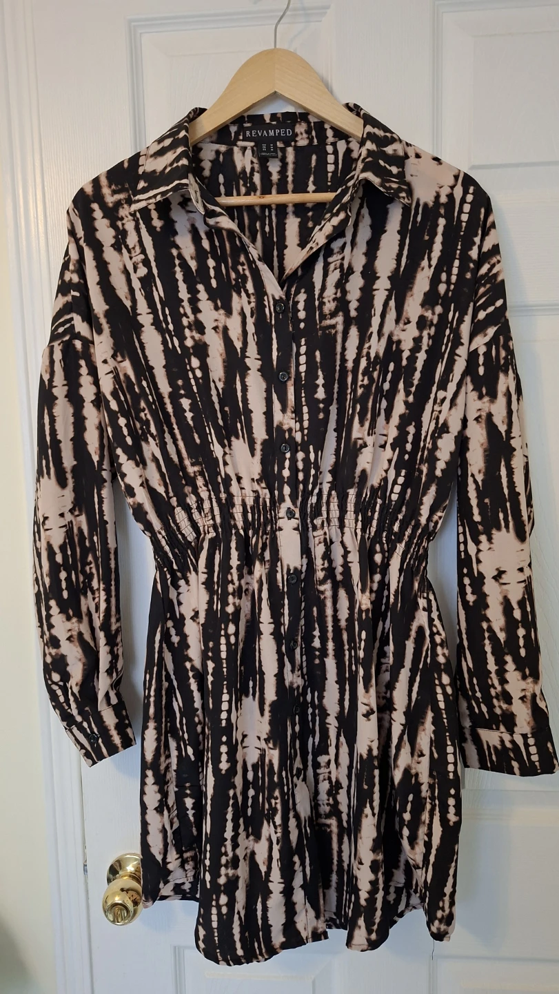 Revamped Tie-Dye Shirt Dress - Size M