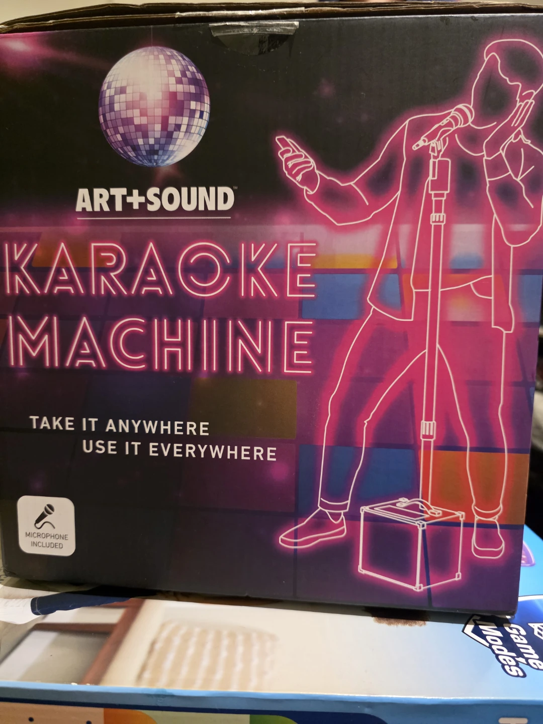 ART+SOUND Portable Karaoke Machine with Bluetooth and Microphone