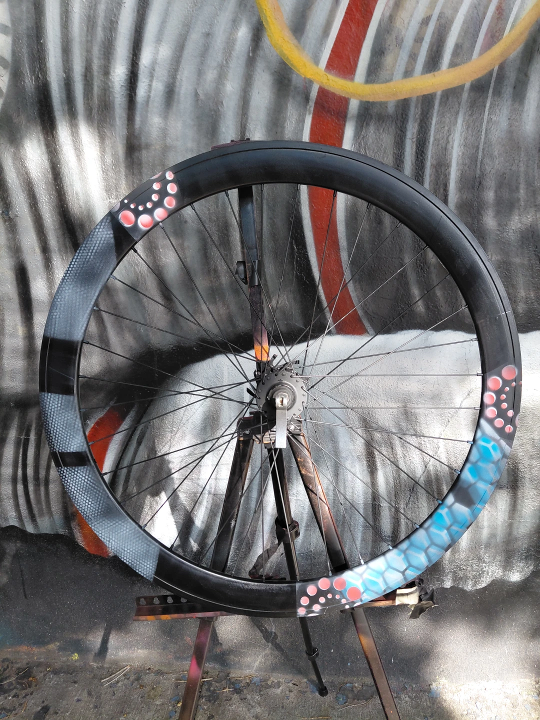 Custom Painted Bicycle Wheel