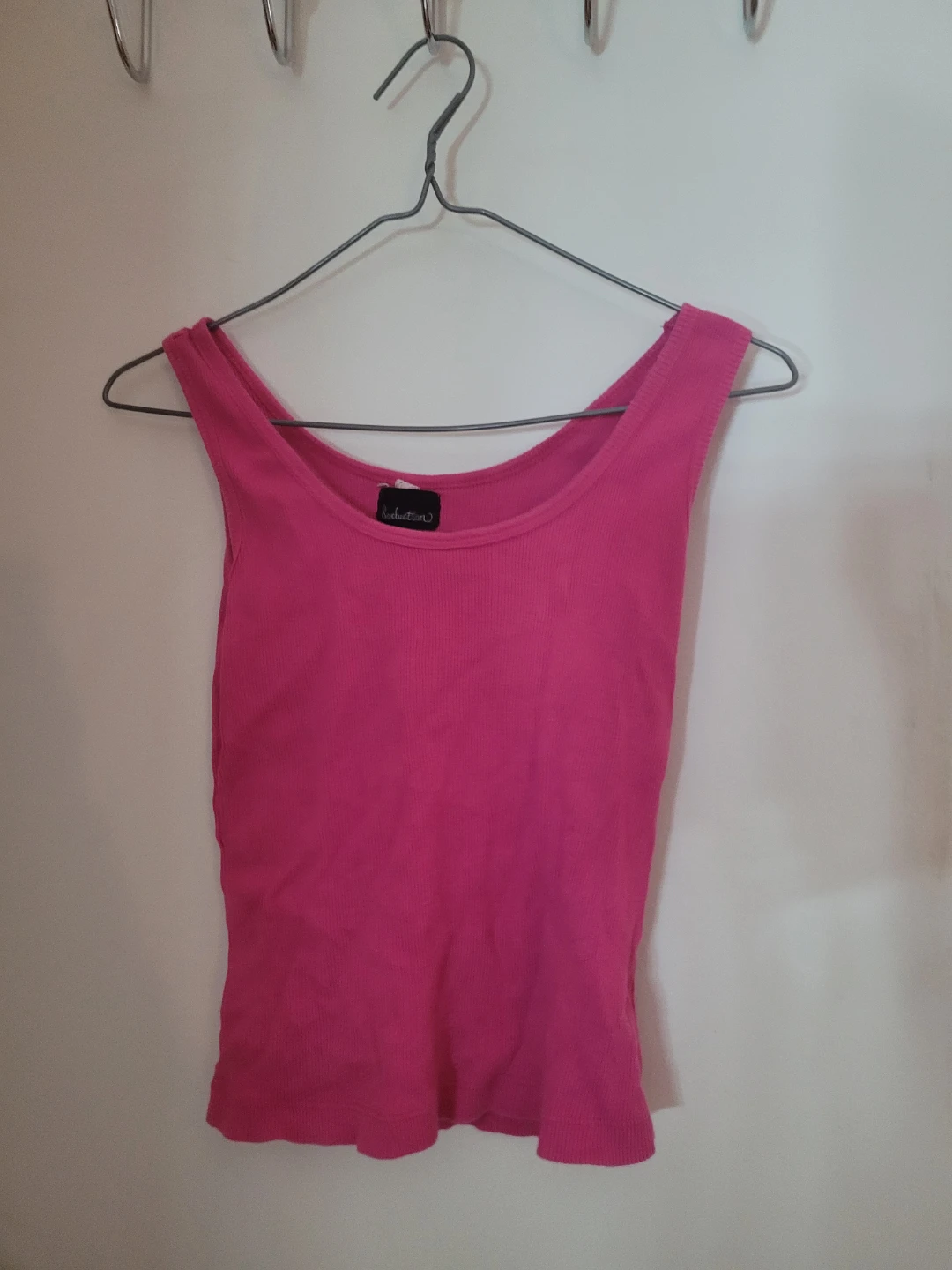 Pink Ribbed Tank Top