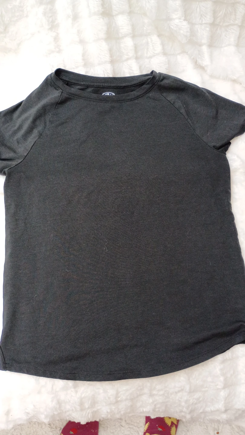 Girls Black T-Shirt and Cheetah Print Leggings Set - photo 2