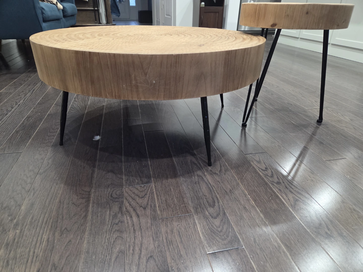 Wood Slice Coffee Table and End Table Set - photo 3