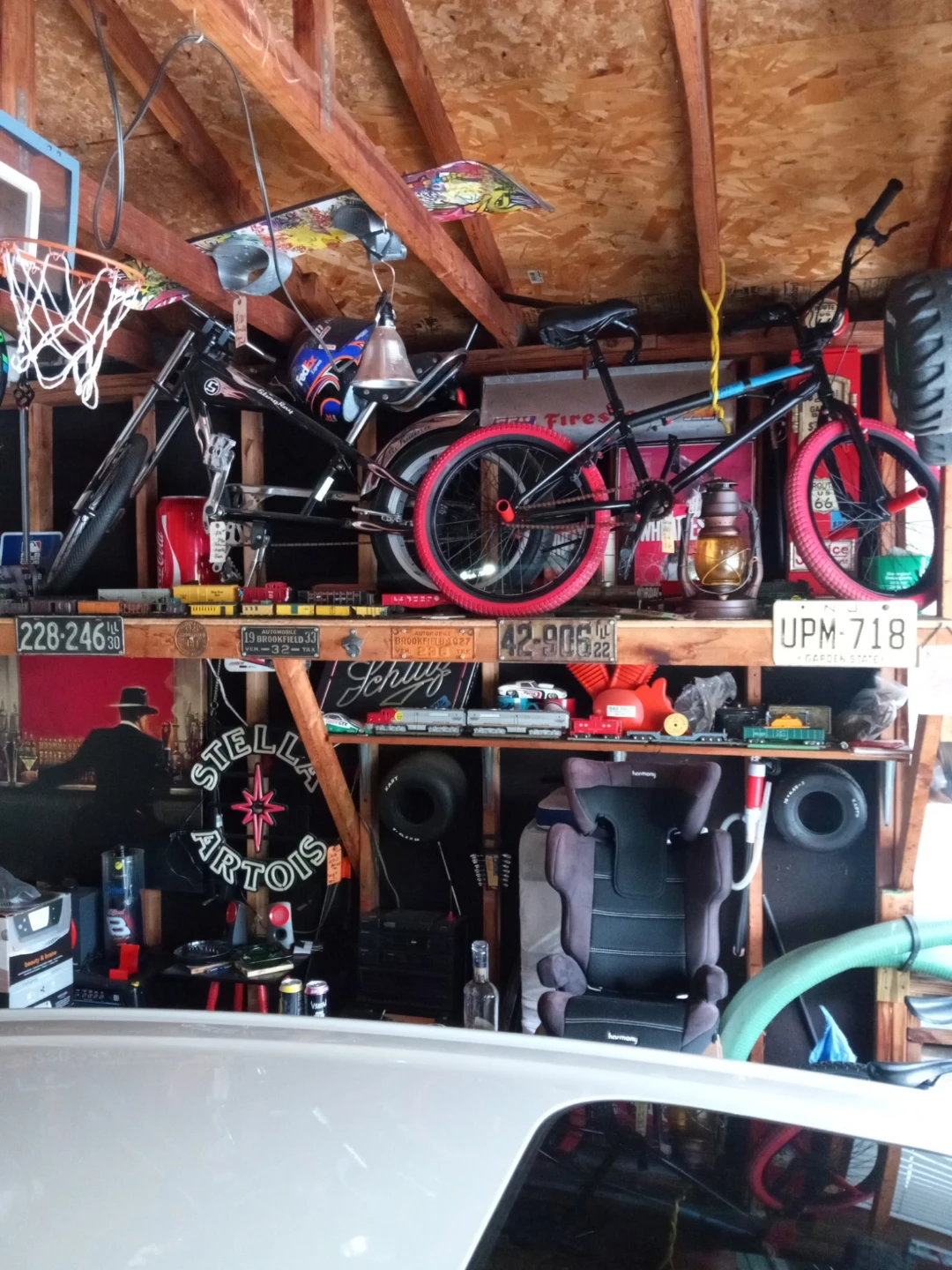 Black BMX Bike with Red Wheels