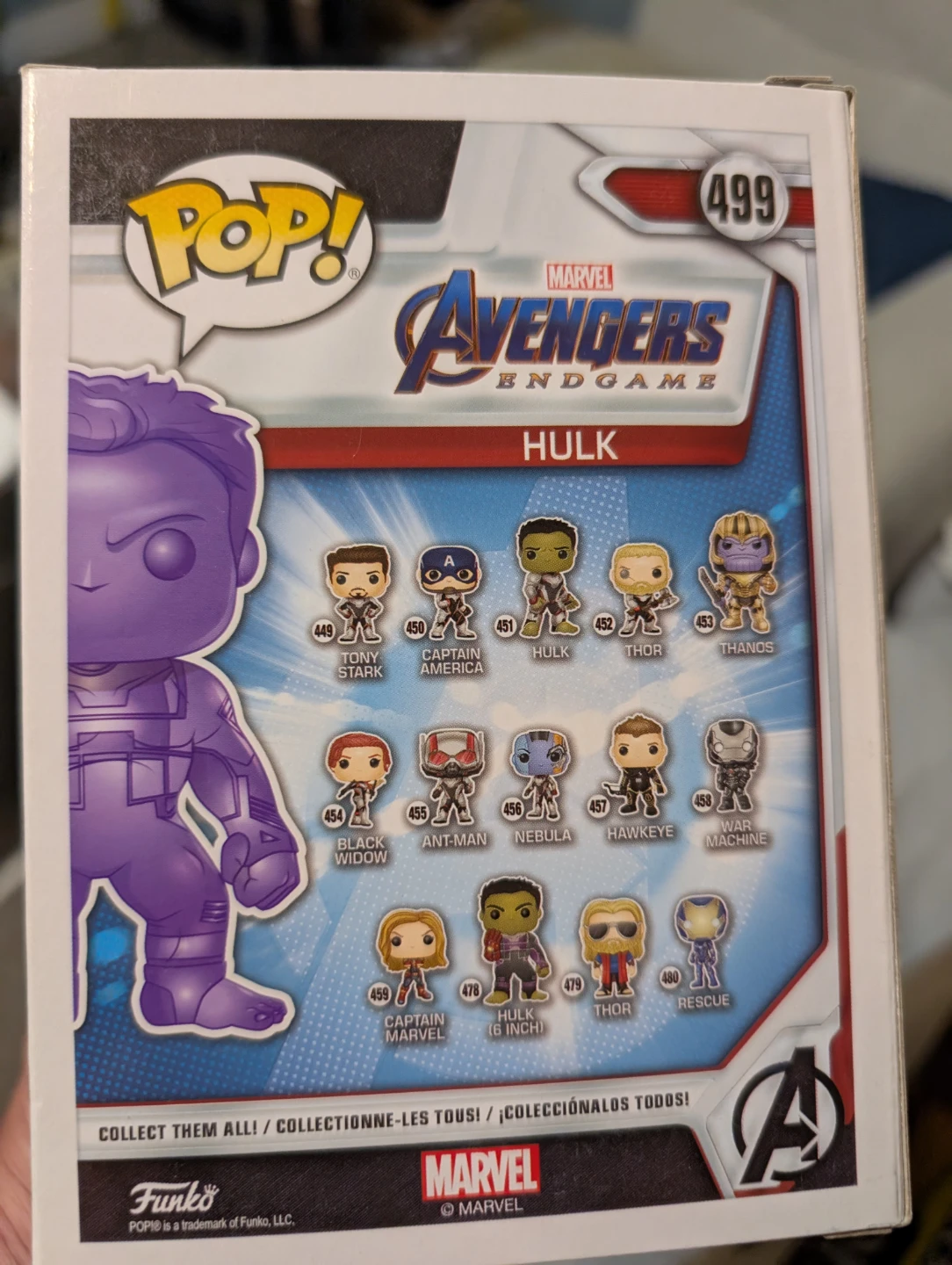Funko Pop! Marvel Avengers Endgame Hulk Figure #499 - photo 2
