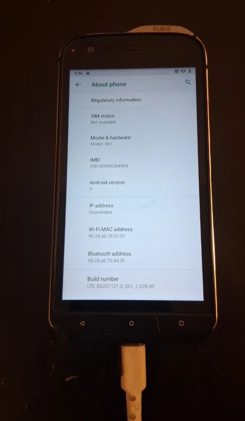 CAT S61 Rugged Smartphone Charged & Working - photo 3