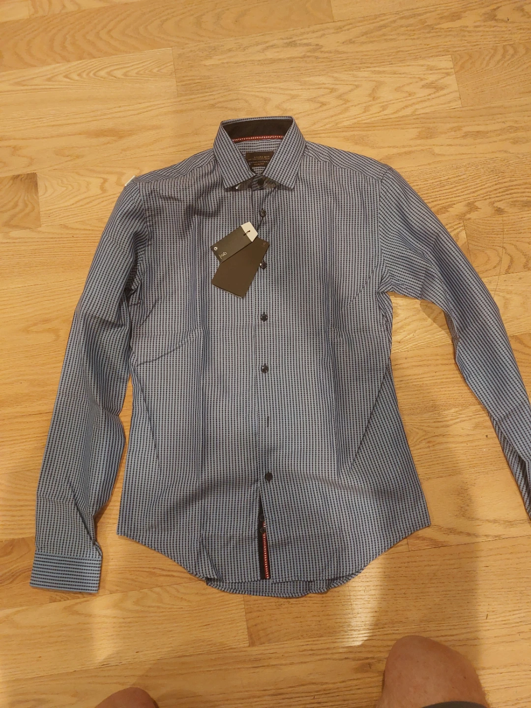ZARA MAN Slim Fit S size BLACK TAG Dress Shirt