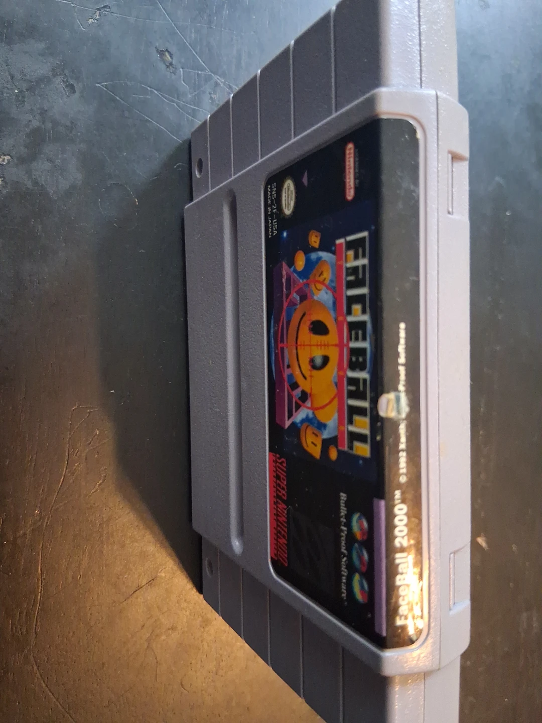 Super Nintendo Faceball 2000 Game Cartridge