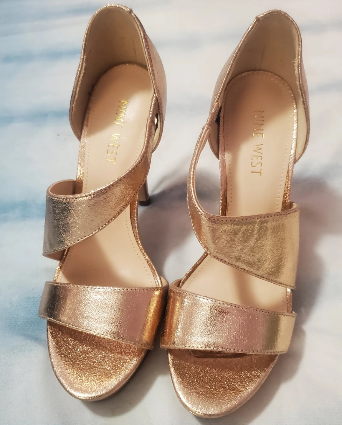 Nine West Women's Rose Gold Heeled Sandals